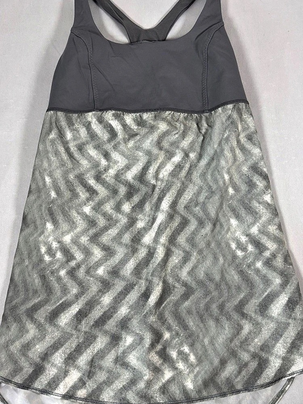 lululemon No Limits Tank Gray Geometric Mini Dress